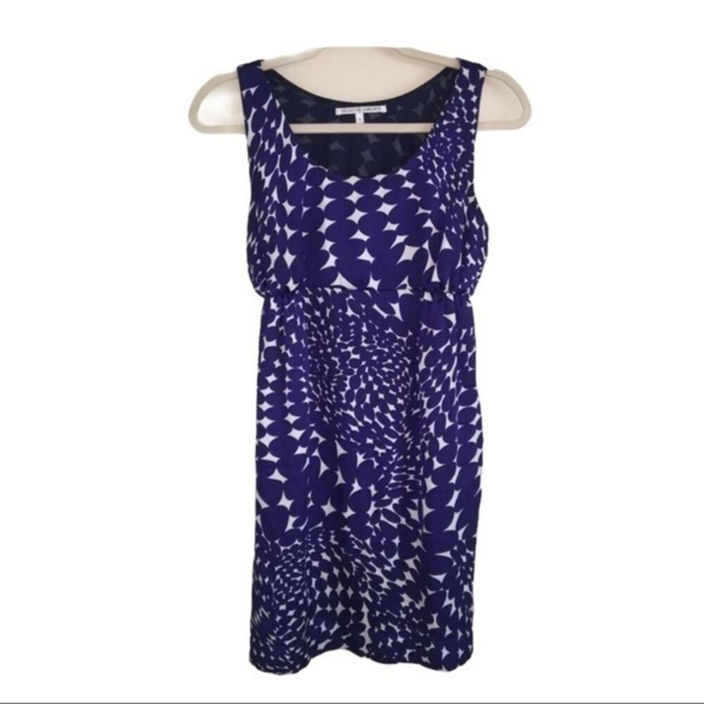 Collective Concepts Geo Print Dress Blue Small